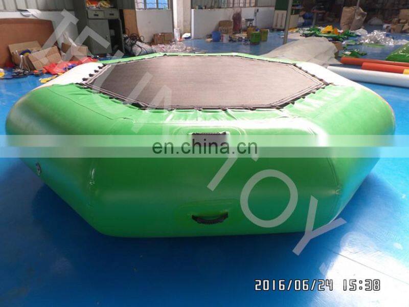 4meters cheap inflatable water jumping trampoline for children water park obstacles