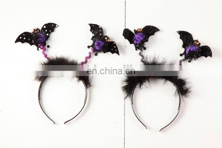 Halloween accessories headband with black feather craft for adult favor