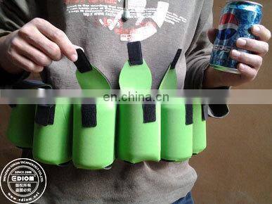 Promotional Collapsible Custom Printing Hot-selling Soccer Funny Hunting Creative Reusable Neoprene Six Pack Beer Holder