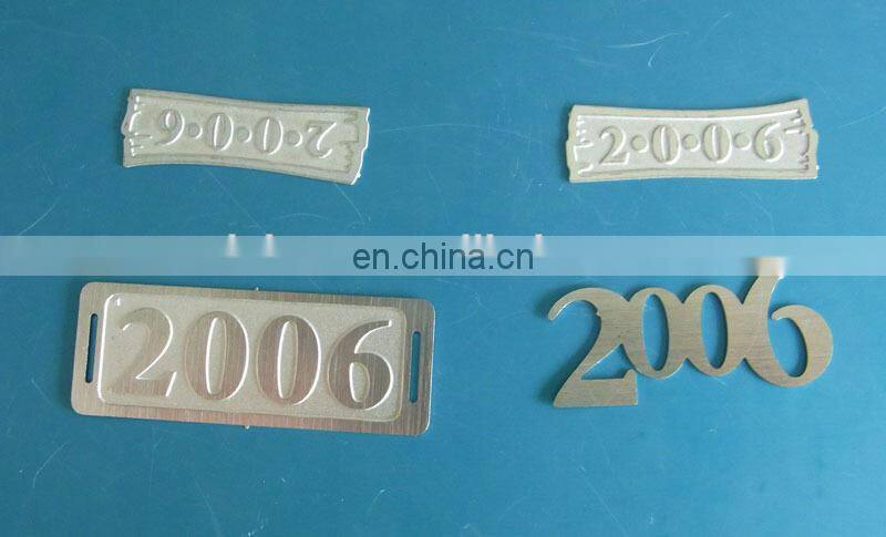 Round shape gold plated custom metal logo for MK handbags with best price