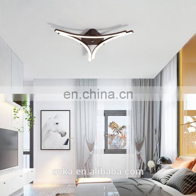 Creative line acrylic ceiling lamp hot bedroom lamp