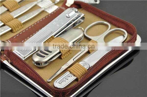 luxury promotional leather boxed gift set with pedicure set
