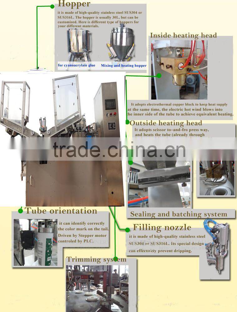 Industry filling sealing Equipment for tubes and hoses TIGER SF100B