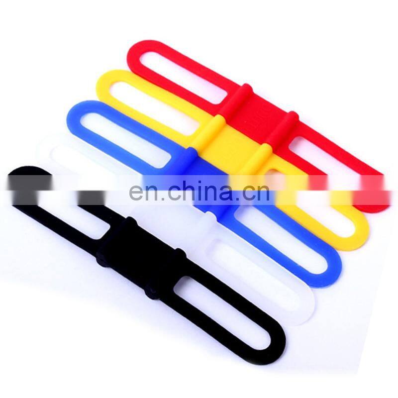 Cycling equipment flashlight holder Binding Tie belt rope Audio Pneumatic cable Silicone straps Bicycle accessories
