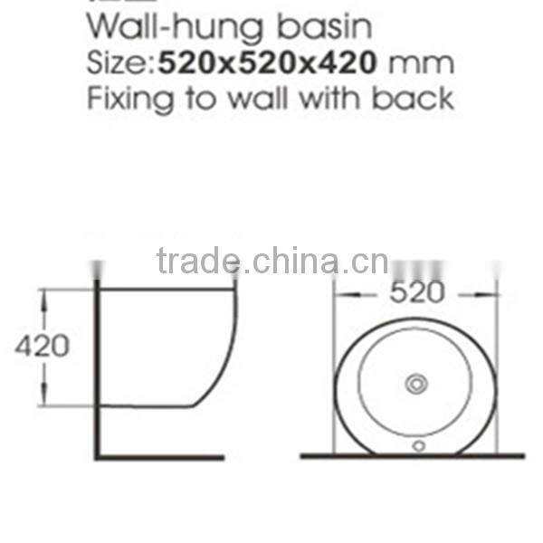 ceramic hand wash basin/wall hung basin sink