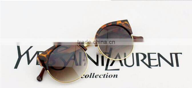 high quality new lastest model women fashion round lens cat eye sunglasses 2016