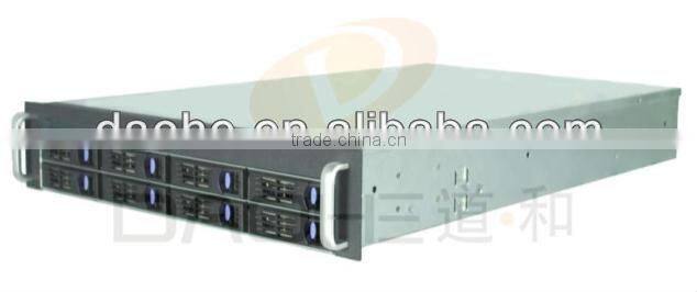 2U 8*2.5''/3.5'' HDD with 500W Power Supply and sliding kit Storage Server Case