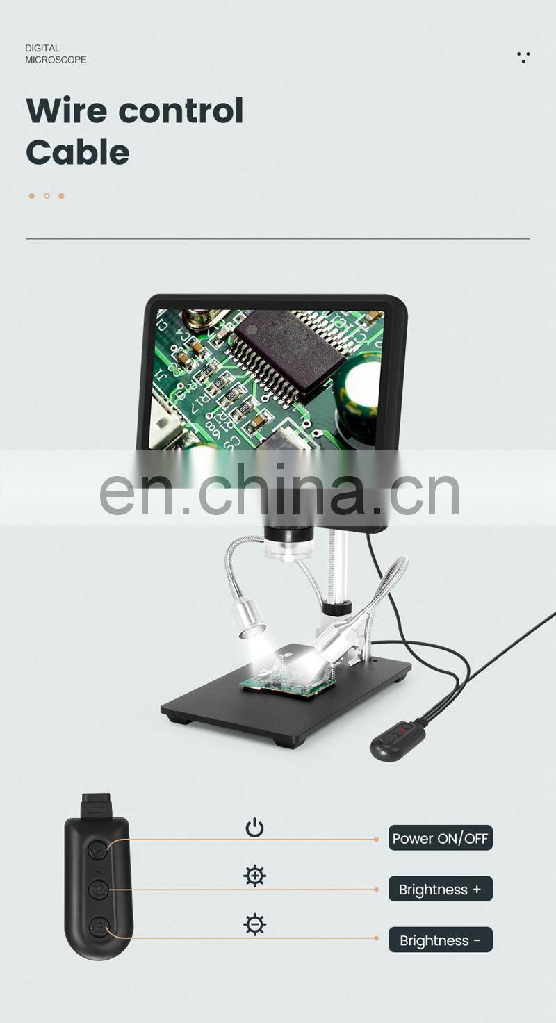 Andonstar AD208 2MP 5X-260X USB Digital Microscope With 8.5" LCD 1080P For Repair PCB Soldering SMD