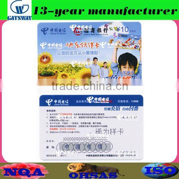 pvc cheapest scratch card with personalization