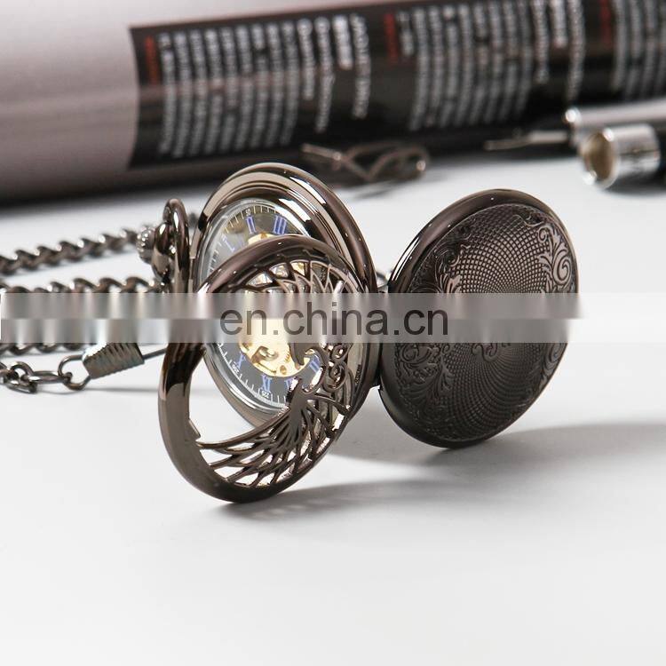GOHUOS Luxury hand winding mechanical pocket watches for men private label mechanical watch