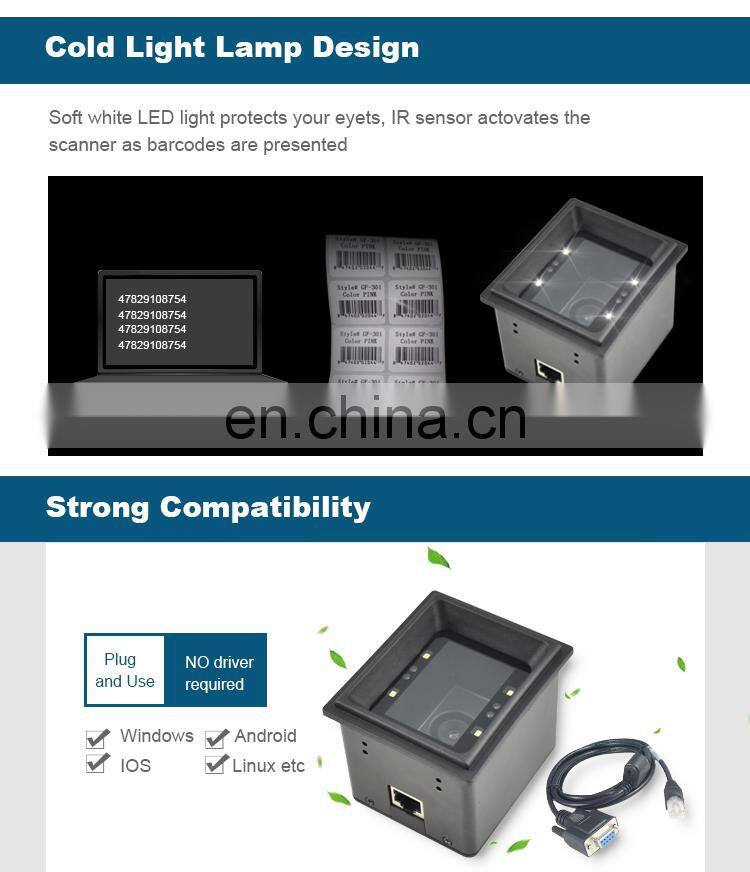 Arduino In-counter QR Code Barcode Scanner Omnidirectional Table Top USB 1D 2D Embedded 2D Scanner,barcode Scanner 2D, USB