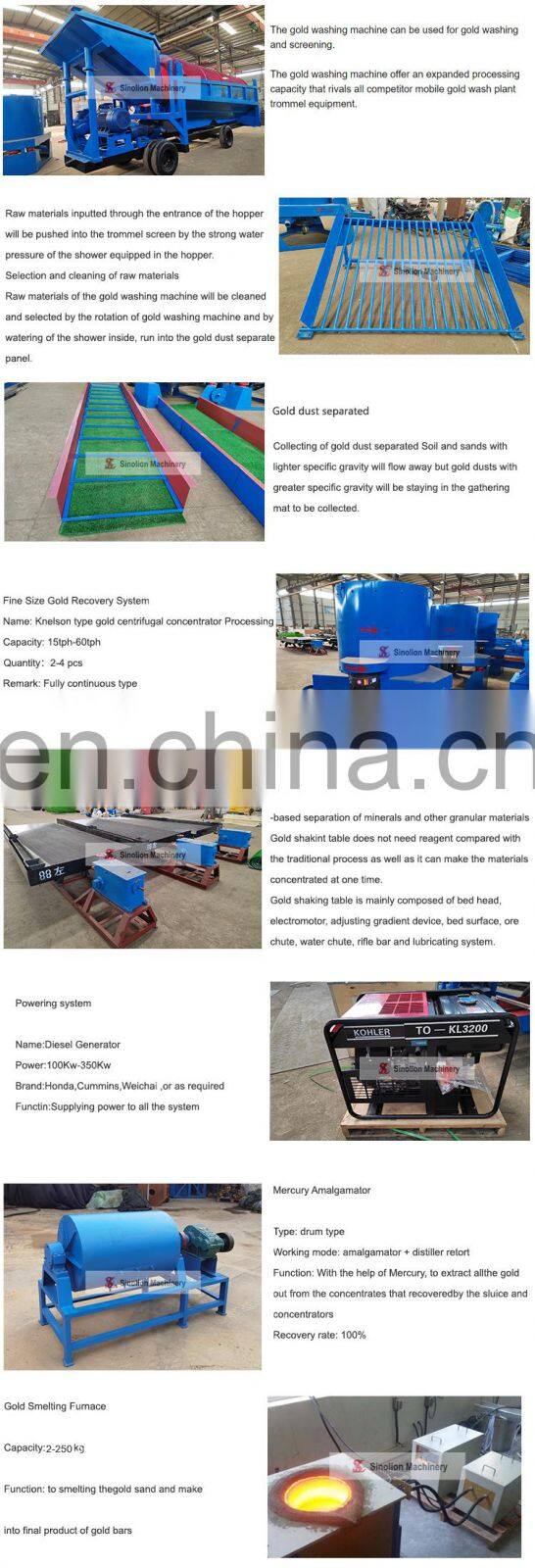 Mineral separator gold trommel wash plant trommel screen centrifuge separator with high quality
