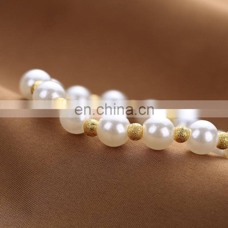 2022 New Imitation Pearls couple Bracelet Men Fashion Handmade Toggle Clasp Bead Bracelet For Men Jewelry Gift