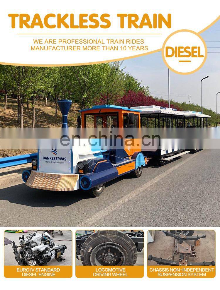 Interesting New Design Park Electric Track Train Amusement Trackless Train Ride For Sale