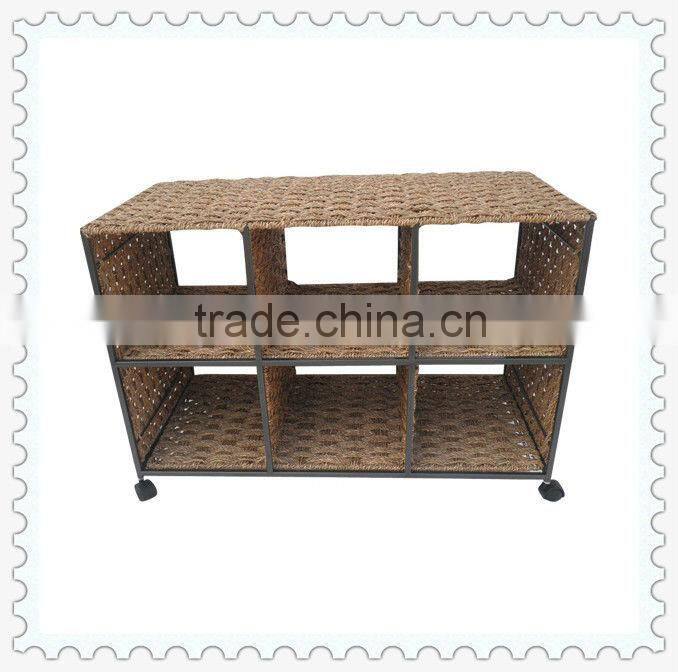 eco-friendly kids storage shelf with wheels