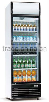 upright commercial sliding door open supermarket display fridge