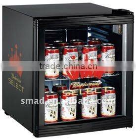 Beverage drinks manual defrosting mini display cooler cabinet