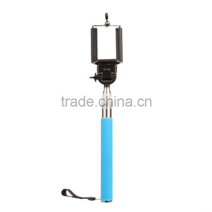 2015 hot sale products selfie stick with bluetooth shutter button monopod selfie stick