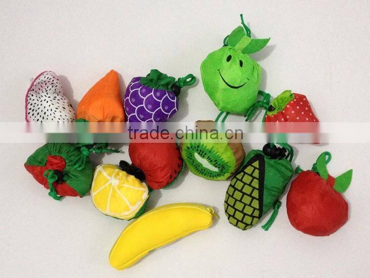 Good quality canvas strawberry drawstring bag, nylon string shopping bag