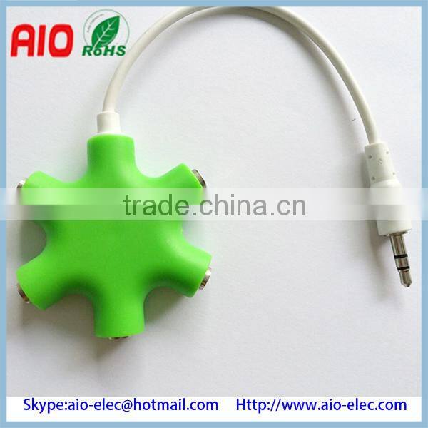 3.5mm mono Female jack to 3.5mm stereo Male plug Headphone Earphone Adapter