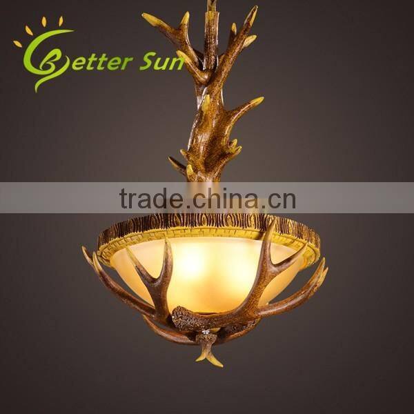 New Modern Deer Antler Chandelier Rustic Ceiling Lamp Made in China