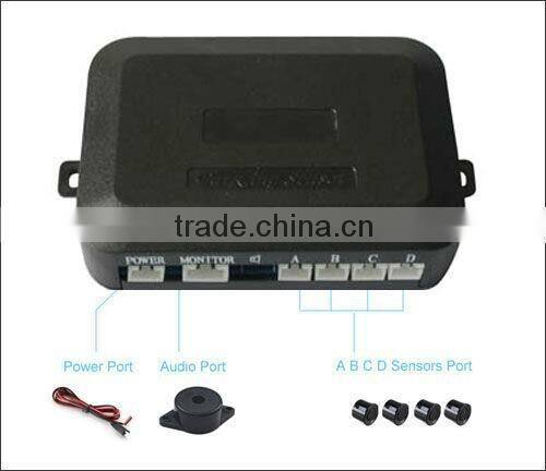 Good selling Small portable Parking sensor with Bibibi sound alarm and 4 rear sensors