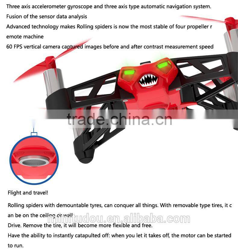 2014 New products wifi iphone RC drone quadcopter Minidrones Rolling spider flying and running Smart Climbing