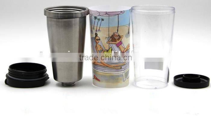 Double wall 16OZ stainless steel mug / travel mug / auto mug