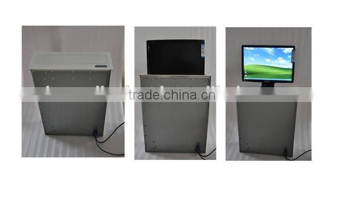 remote controlled aluminum table screen lift for conference system/ table lcd lift