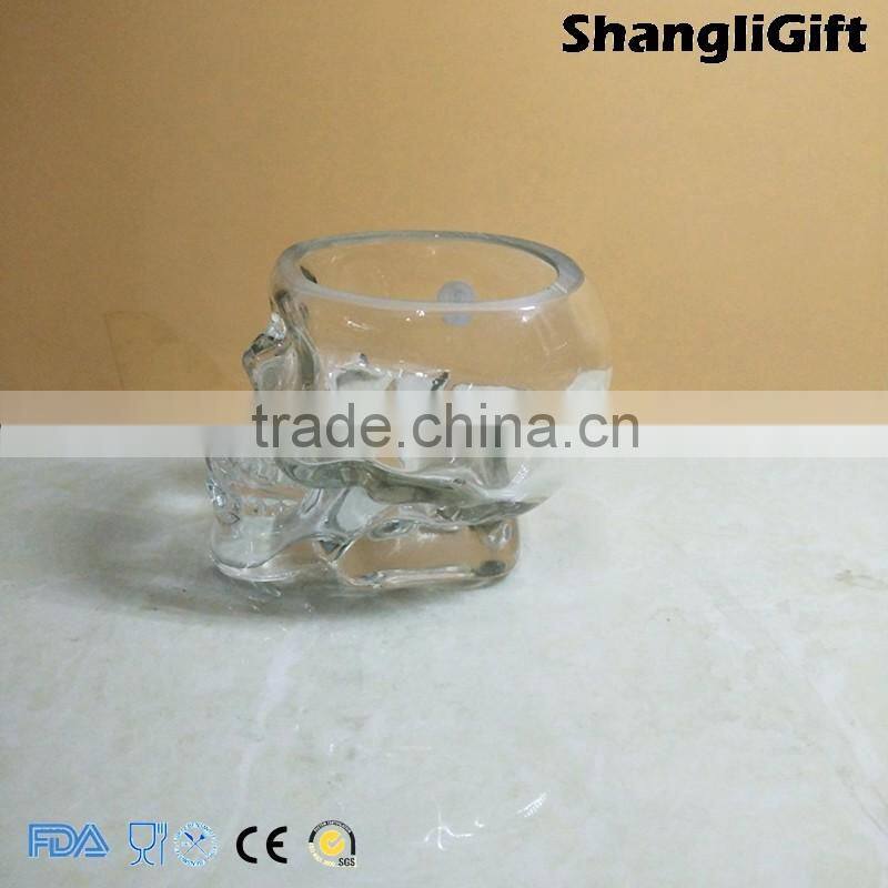 Special Candle Cup 160ml Skull Shaped Glass Candle Holder