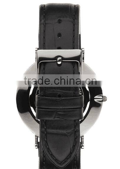 2016 Latest Top Fashion High Quality Casual Genuine Leather Stainless Steel Watches Men With Water Resistant