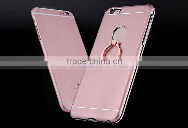 Aluminum Full Cover Hard Mobile Phone Case Alloy Case With Ring Holder For iPhone 6S 6