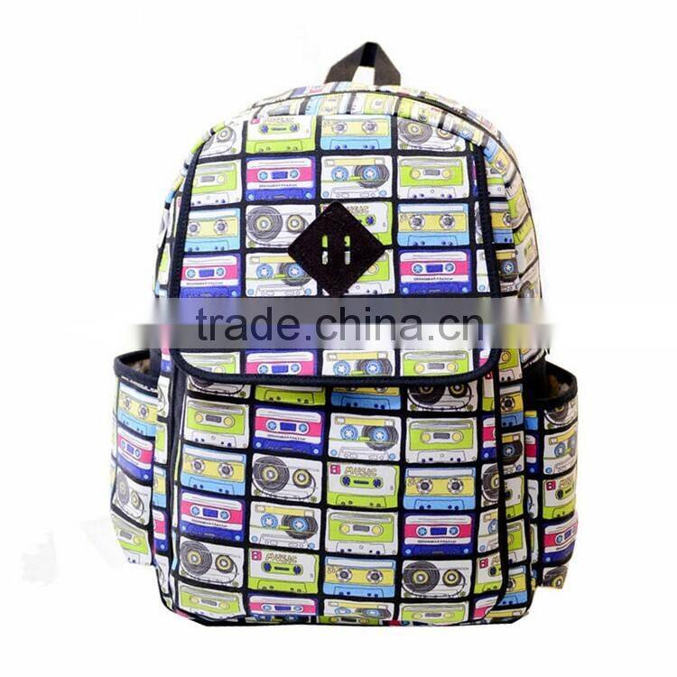Hot Selling Emoji Printed High School Bag Backpack