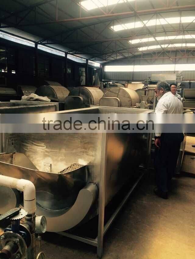 500Kg Per Hour Electric Potato Peeler For Potato Processing Machine