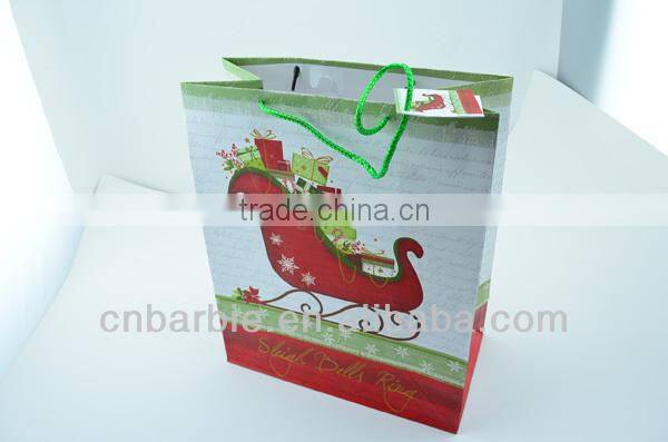 wholesale recyclable Promotion gift paper bags with handle