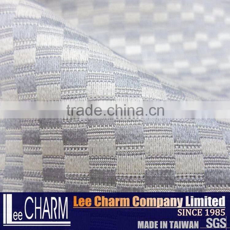 Quality Polyester Check Outdoor Chair Bench Seat Back Pad Fabric