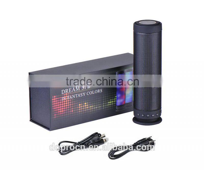 2016 2300mah battery long playing time LED light wireless bluetooth speaker