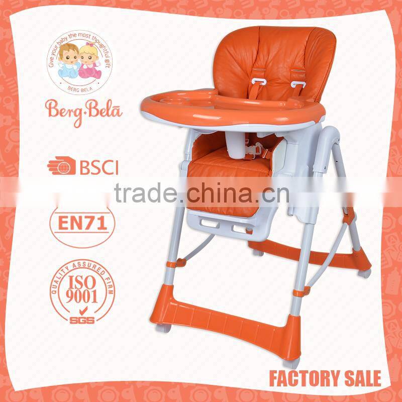 Adjustable folding kids feeding chairs wholesale plastic restaurant High Chair Portable