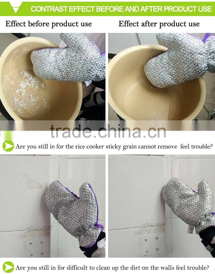 wood fiber Strong Wax oil waterproof household cleaning gloves