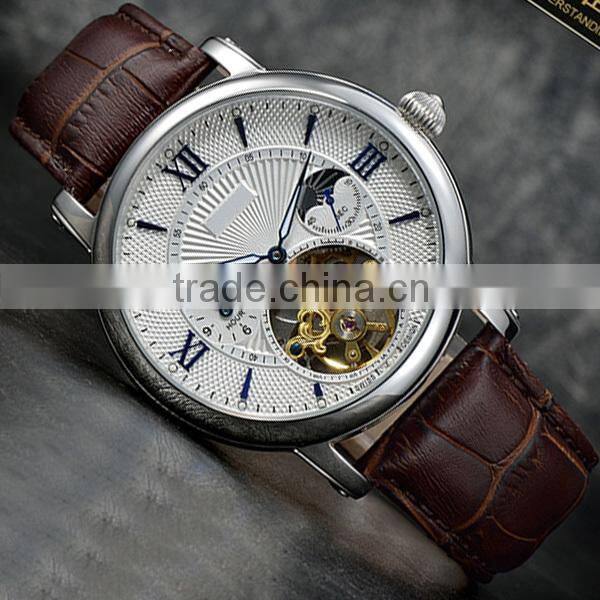 2015 popular men's automatic movt cheap chronograph watch