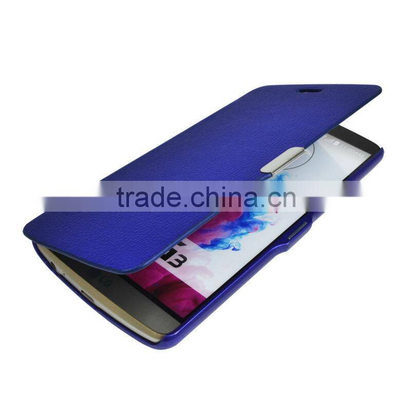 Lichee texture PU flip leather case for LG G3 D855