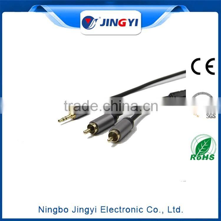 3.5mm white and black 3 RCA Male stereo audio cable