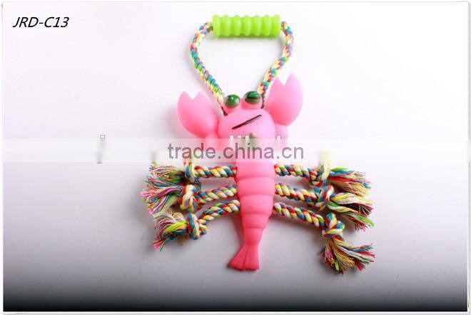 2015 lobster animal shape rubber pet toy for dog chewing from joroy
