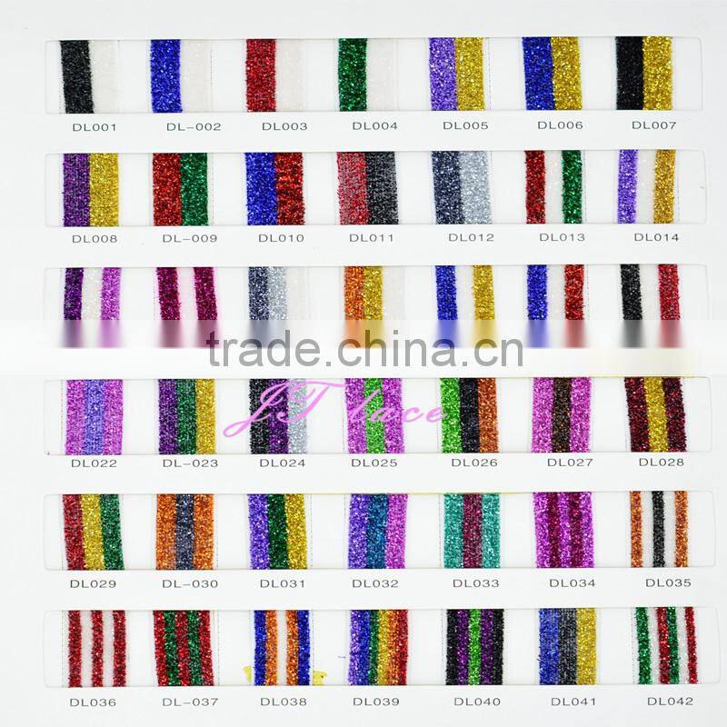 5/8'' glitter elastic- sparkle elastic- shinny elastic hedband- mixed glitter elastic