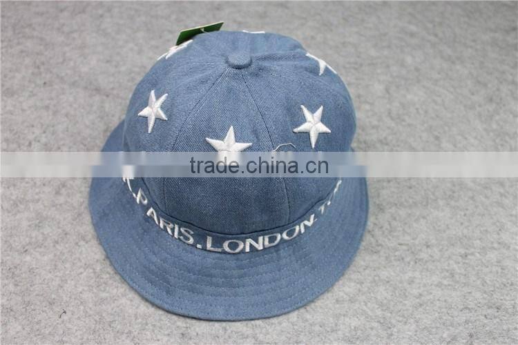 BUKH002D Fashion blue fisherman caps New wide brim bucket hat Camping hiking hat