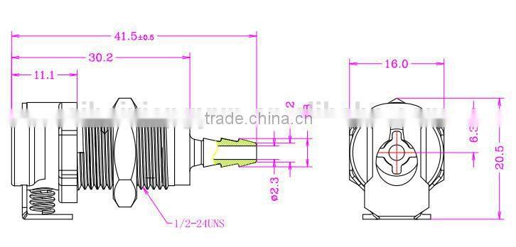 1/8" POM/EPDM Plastic disconnector BMD1602PH