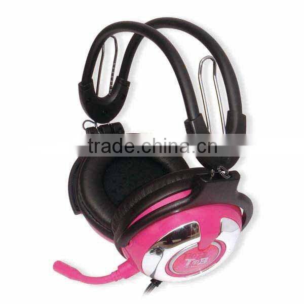High quality wired computer headphone with mic wholesale,headphones for girl big