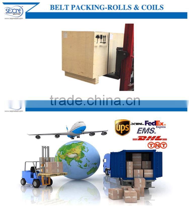 1.0mm black laminated conveyor belt