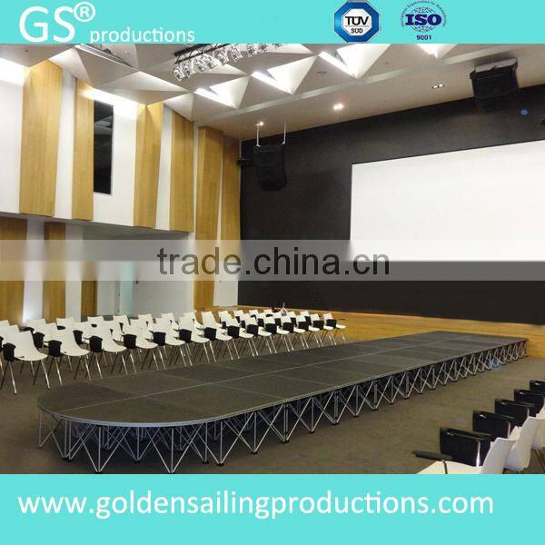 Easy set up aluminum portable stage podium for keyboard/music insturment