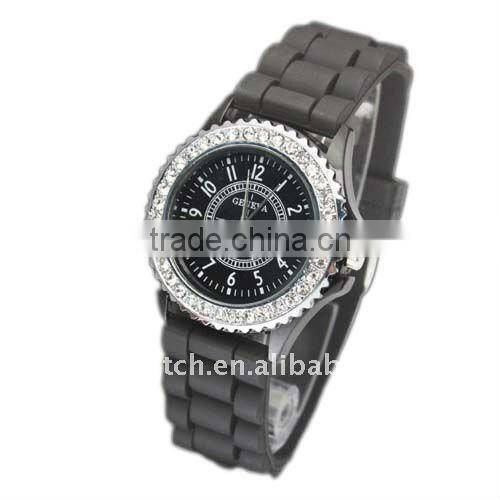 Fashion crystal diamond silicone Watch promotion gift
